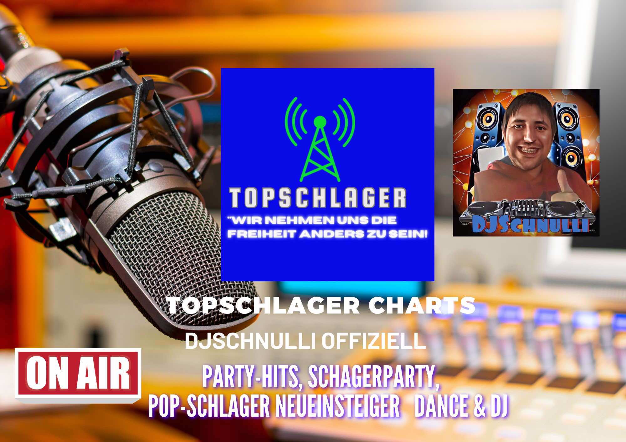 Topschlager Charts ,Samstag ab 16. Uhr